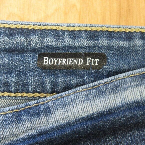 JUDY BLUE Boyfriend Fit Distressed Jeans JB82862MD Sz 14W Ripped Destroyed Denim - Picture 8 of 16